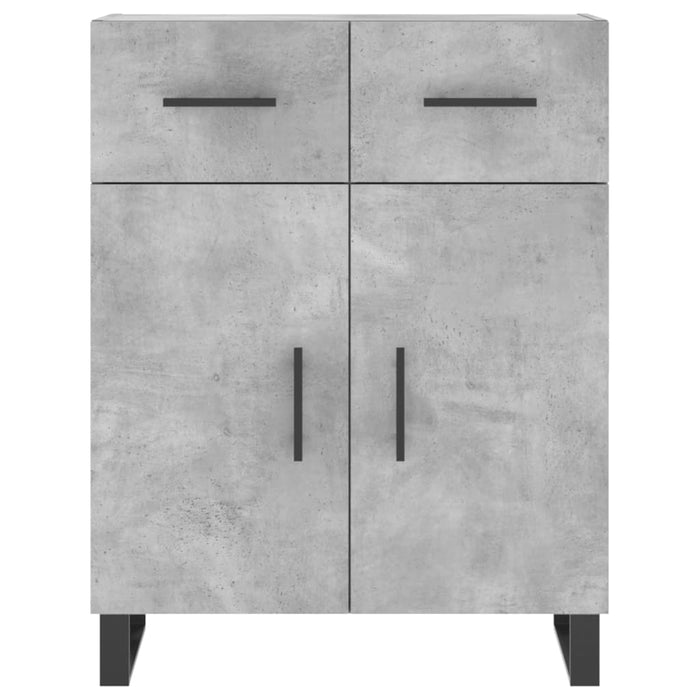 Credenza Grigio Cemento 69,5x34x90 cm in Legno Multistrato 828008