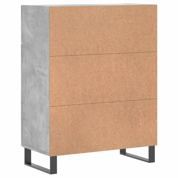 Credenza Grigio Cemento 69,5x34x90 cm in Legno Multistrato 828008