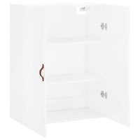 Mobile a Parete Bianco Lucido 69,5x34x90 cm 828398