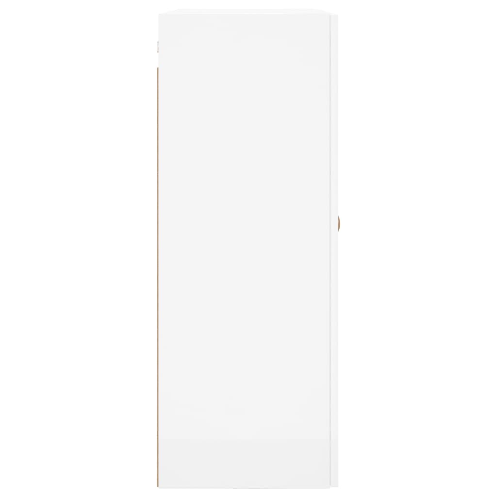 Mobile a Parete Bianco Lucido 69,5x34x90 cm 828398