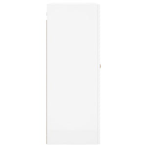 Mobile a Parete Bianco Lucido 69,5x34x90 cm 828398