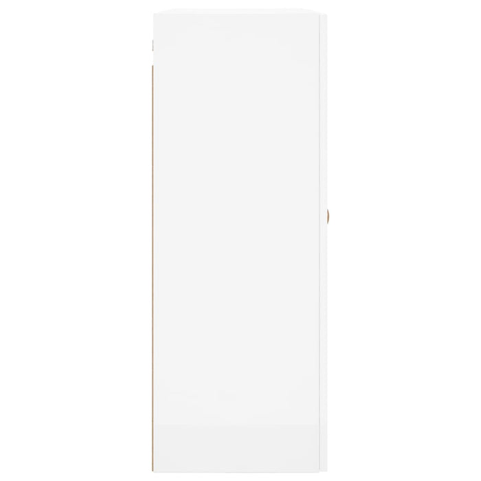 Mobile a Parete Bianco Lucido 69,5x34x90 cm 828398