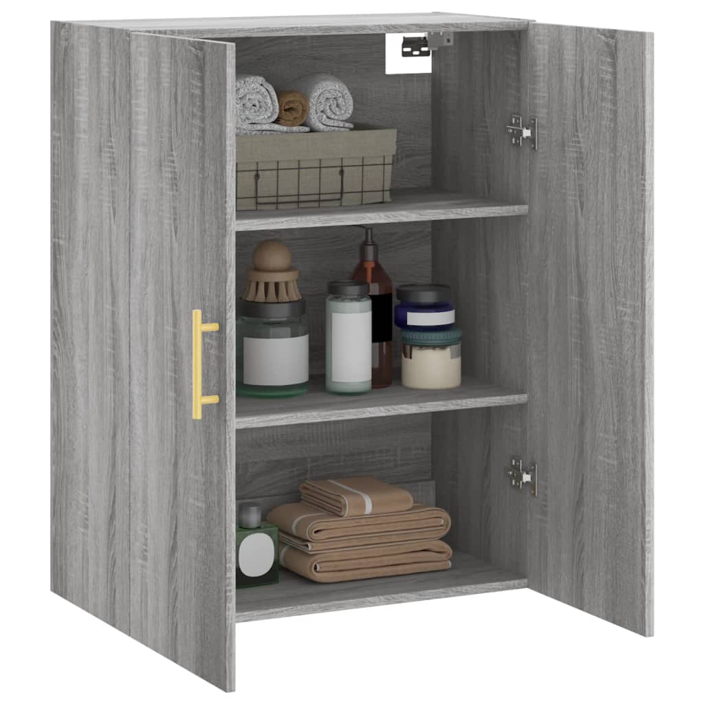 Mobile a Parete Grigio Sonoma 69,5x34x90 cm 828418