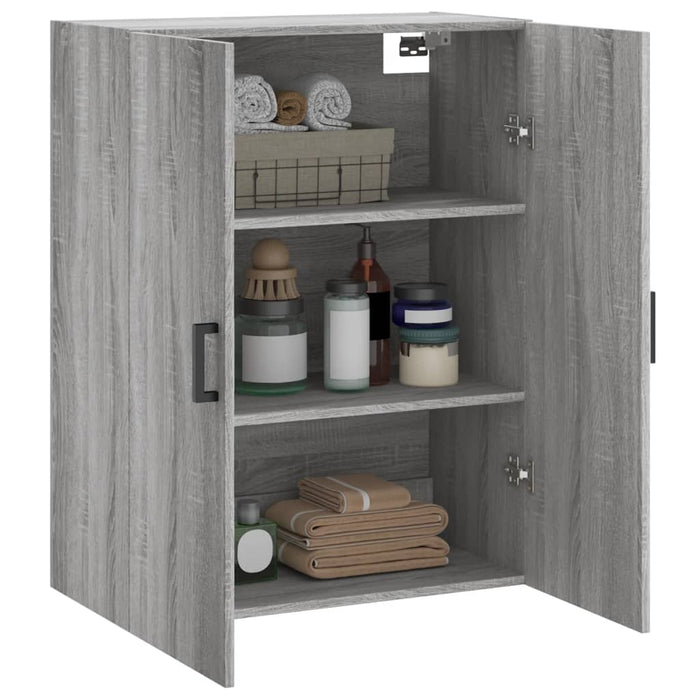 Mobile a Parete Grigio Sonoma 69,5x34x90 cm 828426