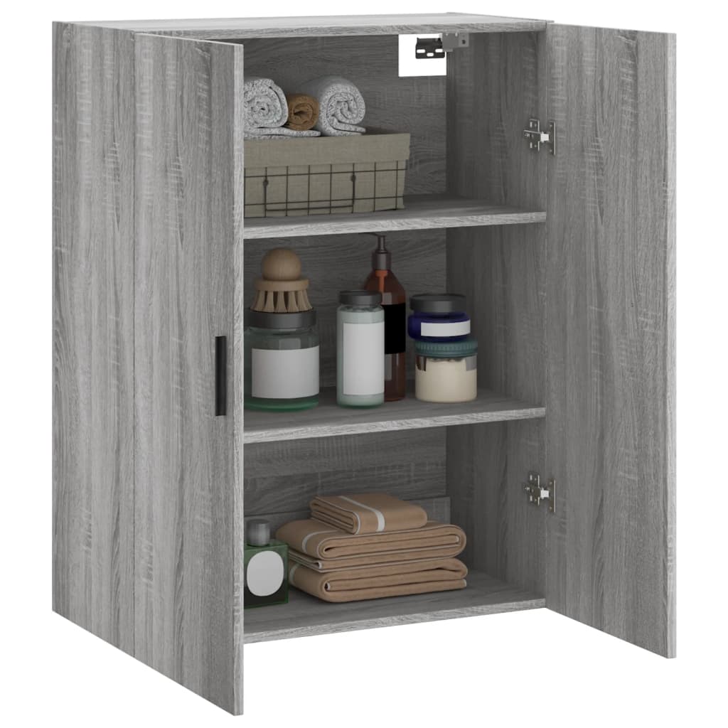 Mobile a Parete Grigio Sonoma 69,5x34x90 cm 828442