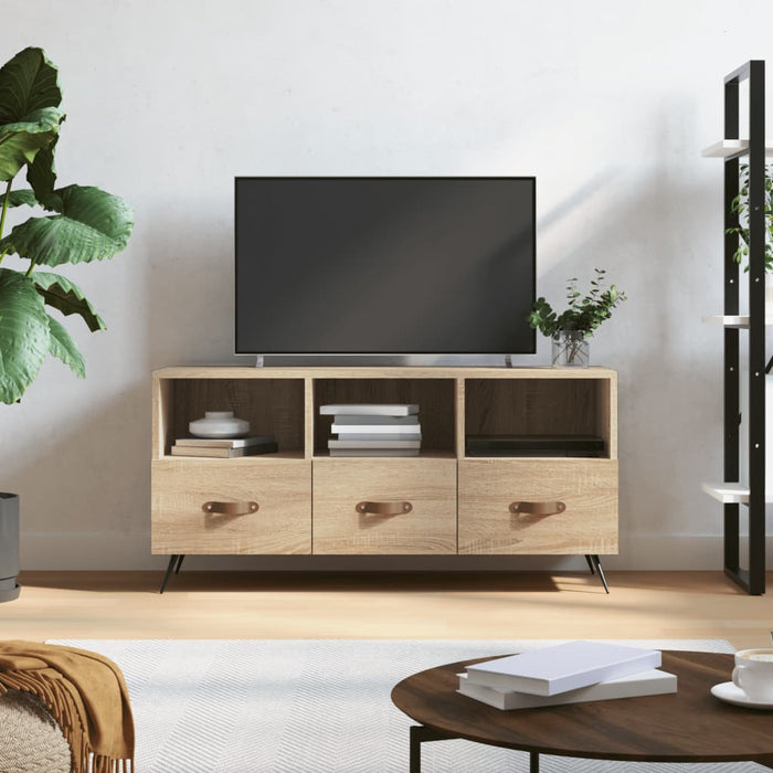 Mobile Porta TV Rovere Sonoma 102x36x50 cm in Legno Multistratocod mxl 104308