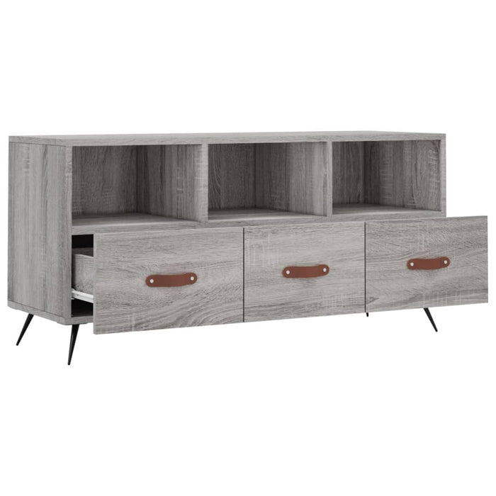 Mobile TV Grigio Sonoma 102x36x50 cm in Legno Multistrato 829010