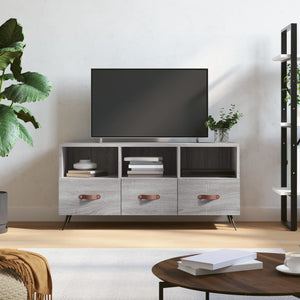 Mobile TV Grigio Sonoma 102x36x50 cm in Legno Multistrato 829010