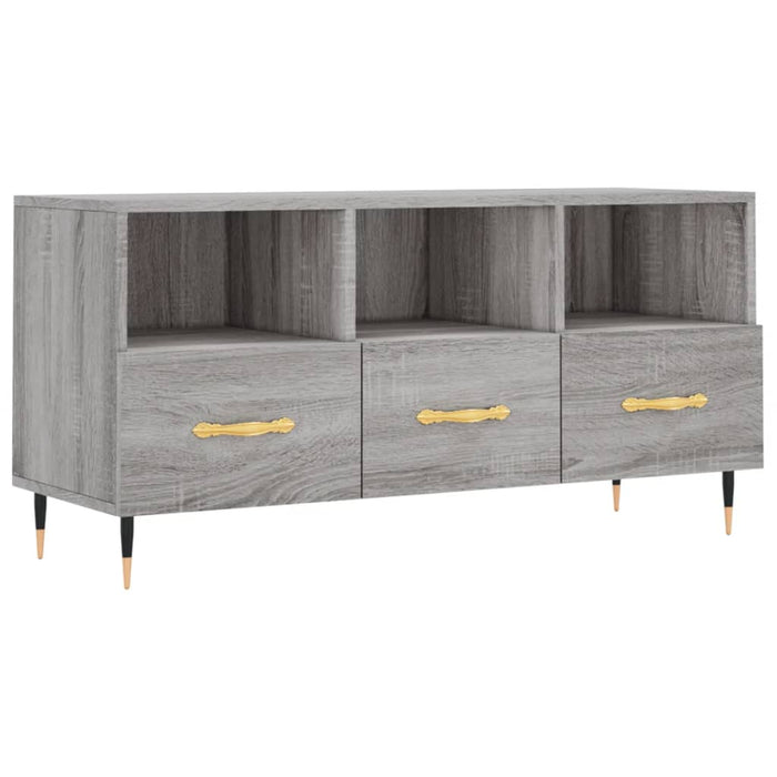 Mobile TV Grigio Sonoma 102x36x50 cm in Legno Multistratocod mxl 104812