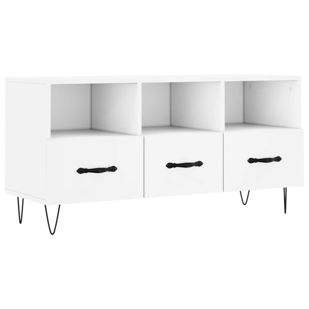 Mobile Porta TV Bianco 102x36x50 cm in Legno Multistratocod mxl 127533