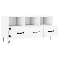 Mobile Porta TV Bianco 102x36x50 cm in Legno Multistrato 829028