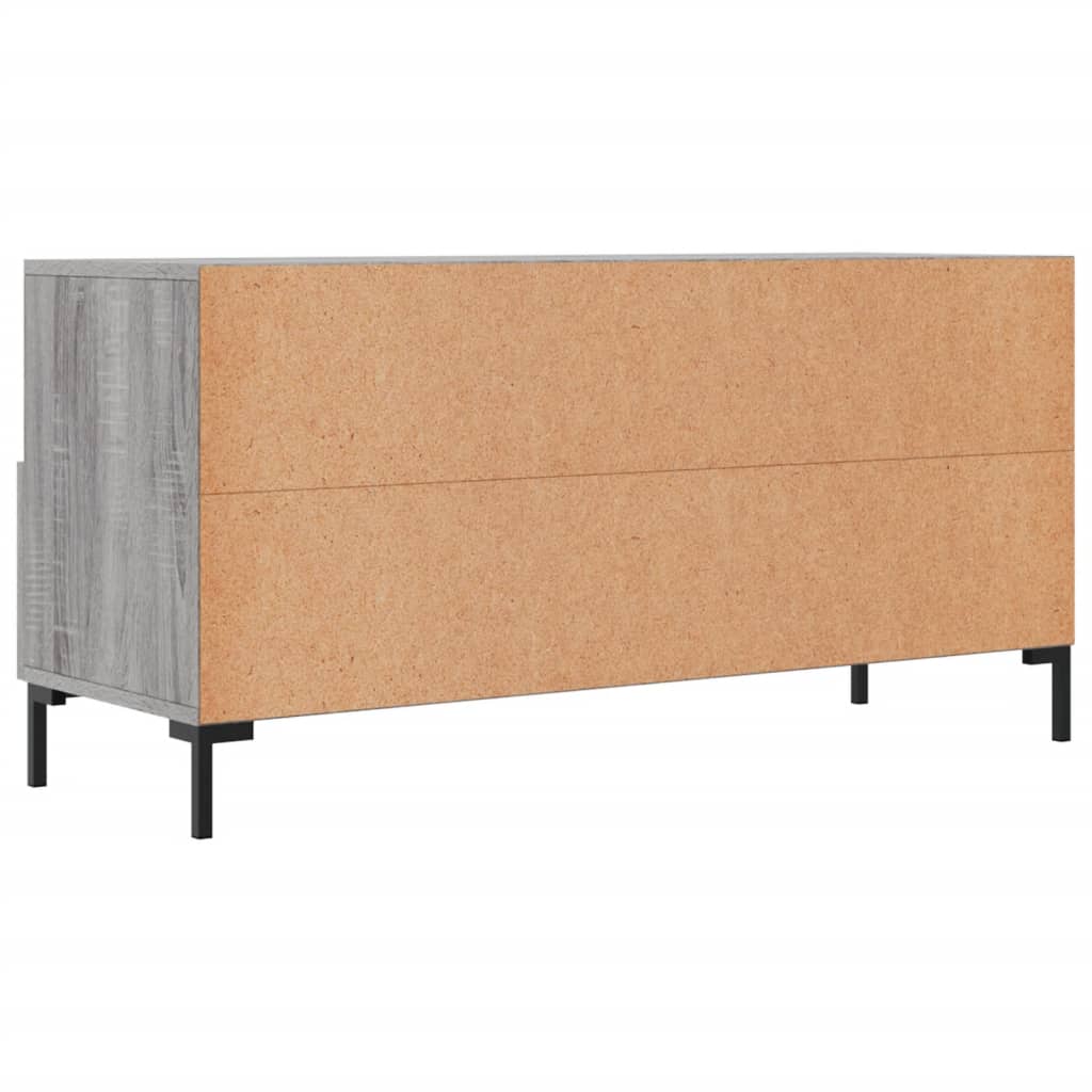 Mobile TV Grigio Sonoma 102x36x50 cm in Legno Multistrato 829042