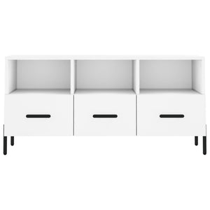 Mobile Porta TV Bianco 102x36x50 cm in Legno Multistrato 829044