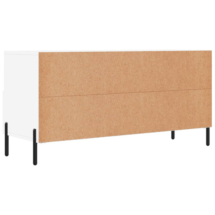 Mobile Porta TV Bianco 102x36x50 cm in Legno Multistrato 829044