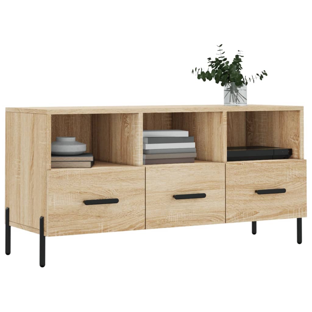 Mobile Porta TV Rovere Sonoma 102x36x50 cm in Legno Multistratocod mxl 104454