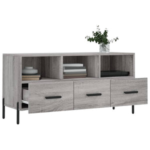 Mobile TV Grigio Sonoma 102x36x50 cm in Legno Multistrato 829050