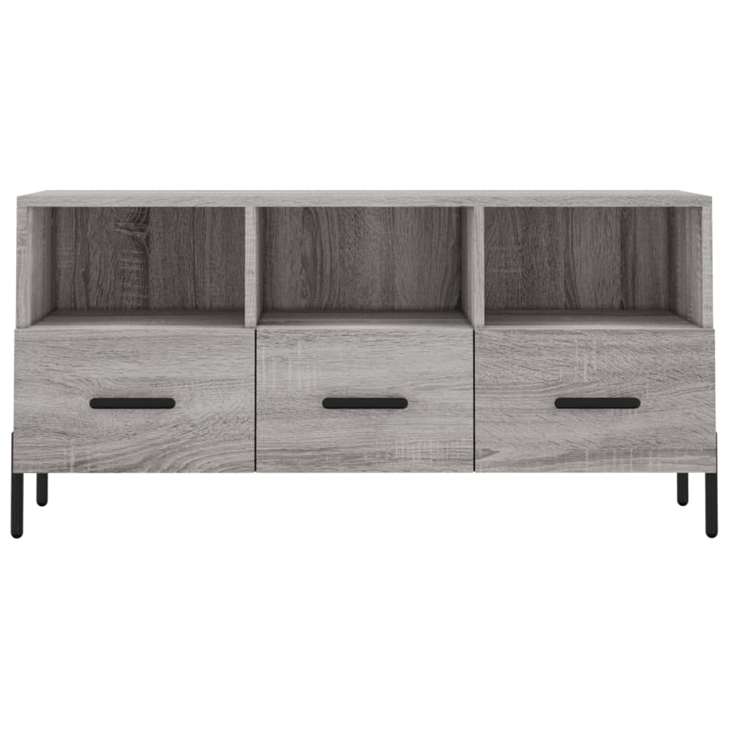 Mobile TV Grigio Sonoma 102x36x50 cm in Legno Multistrato 829050