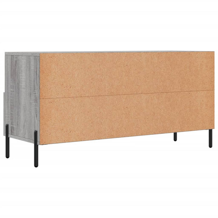 Mobile TV Grigio Sonoma 102x36x50 cm in Legno Multistrato 829050