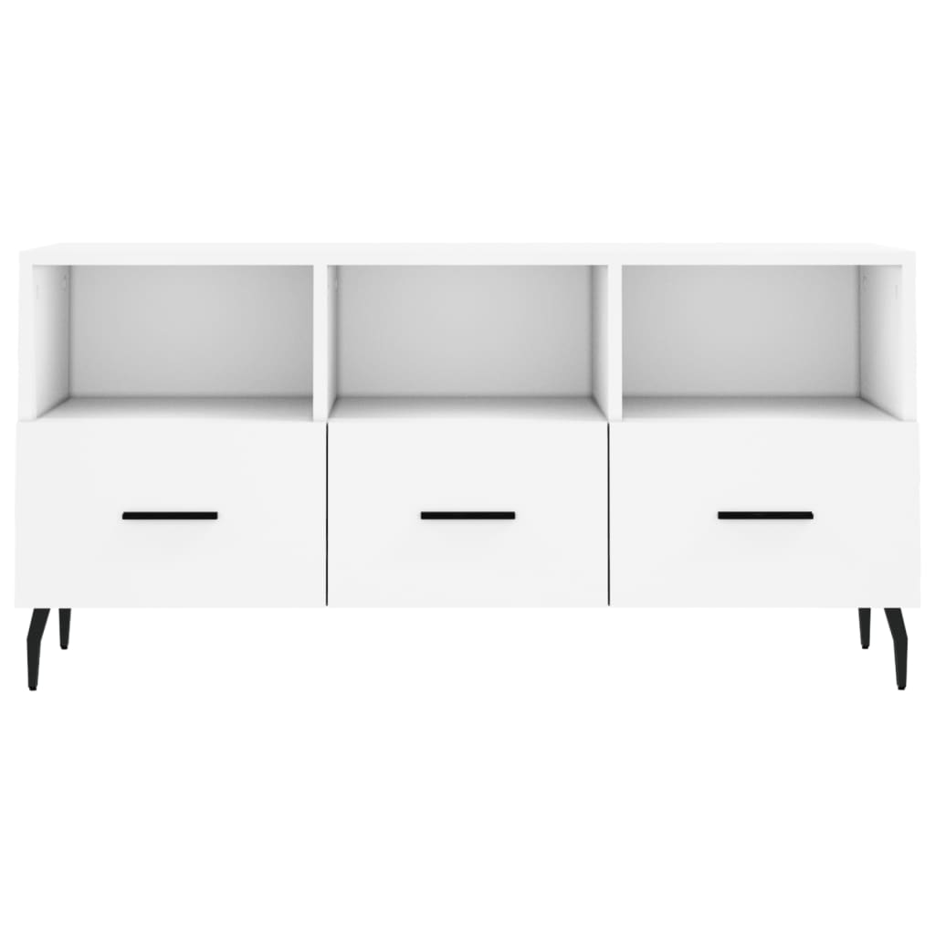 Mobile Porta TV Bianco 102x36x50 cm in Legno Multistrato 829052