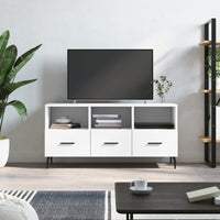 Mobile Porta TV Bianco 102x36x50 cm in Legno Multistrato 829052