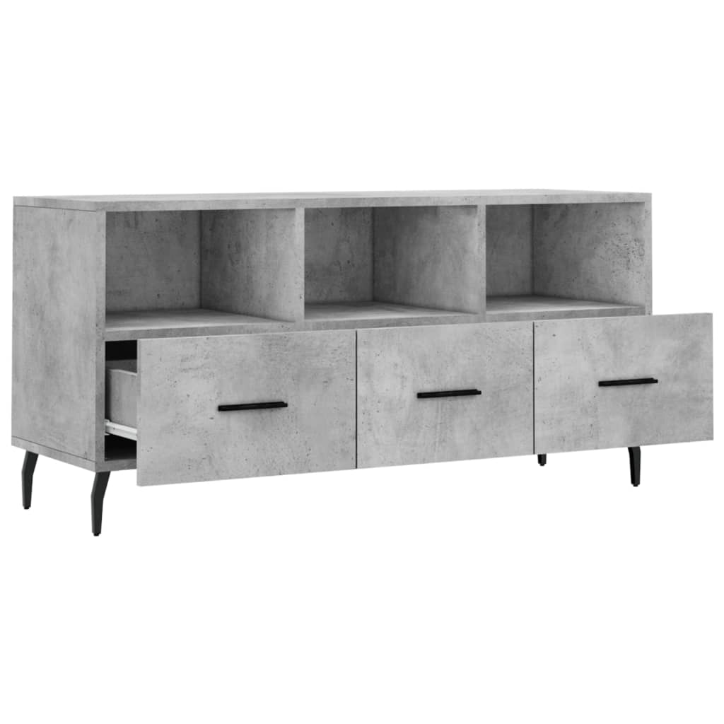 Mobile Porta TV Grigio Cemento 102x36x50 cm Legno Multistrato 829056