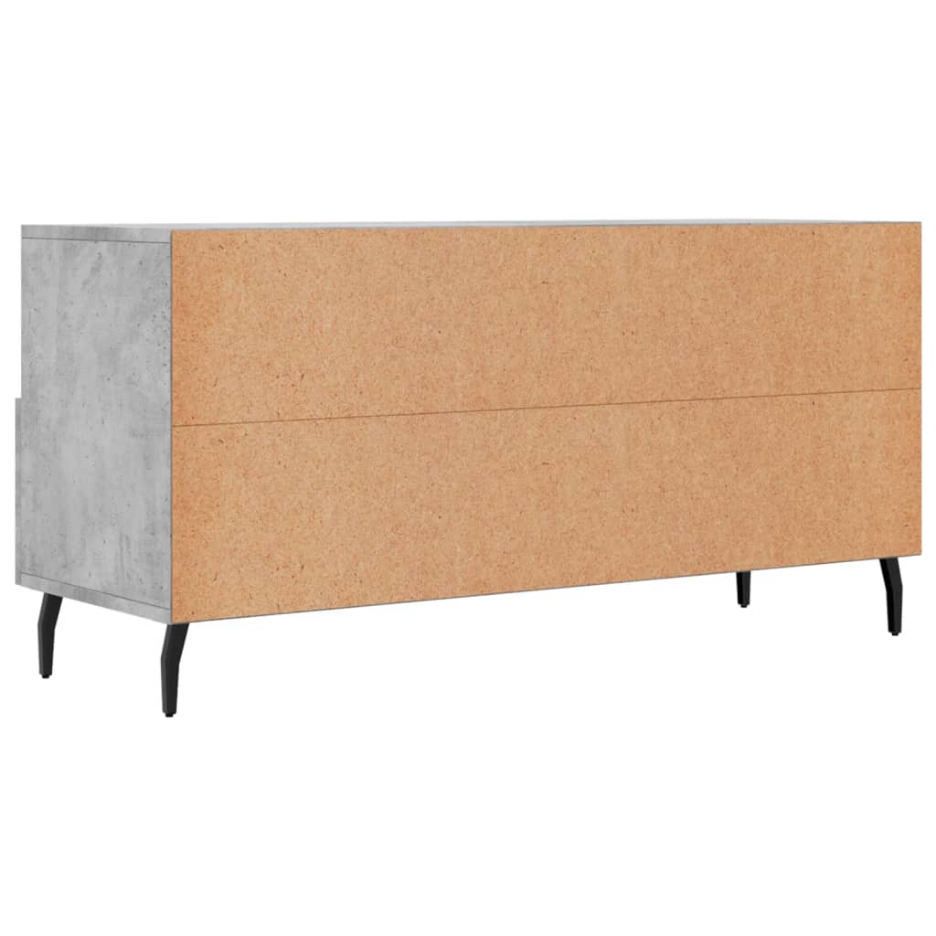 Mobile Porta TV Grigio Cemento 102x36x50 cm Legno Multistrato 829056