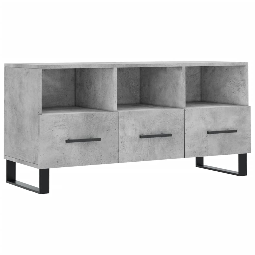 Mobile Porta TV Grigio Cemento 102x36x50 cm Legno Multistratocod mxl 103978