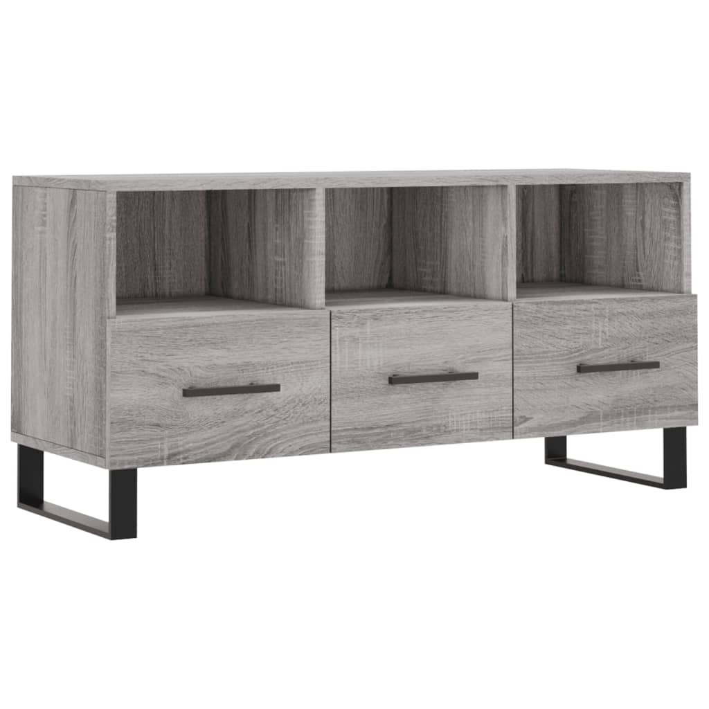 Mobile TV Grigio Sonoma 102x36x50 cm in Legno Multistratocod mxl 104815