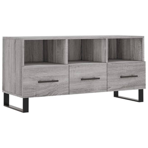 Mobile TV Grigio Sonoma 102x36x50 cm in Legno Multistrato 829066