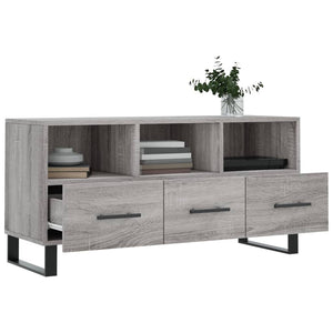 Mobile TV Grigio Sonoma 102x36x50 cm in Legno Multistrato 829066