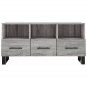 Mobile TV Grigio Sonoma 102x36x50 cm in Legno Multistrato 829066