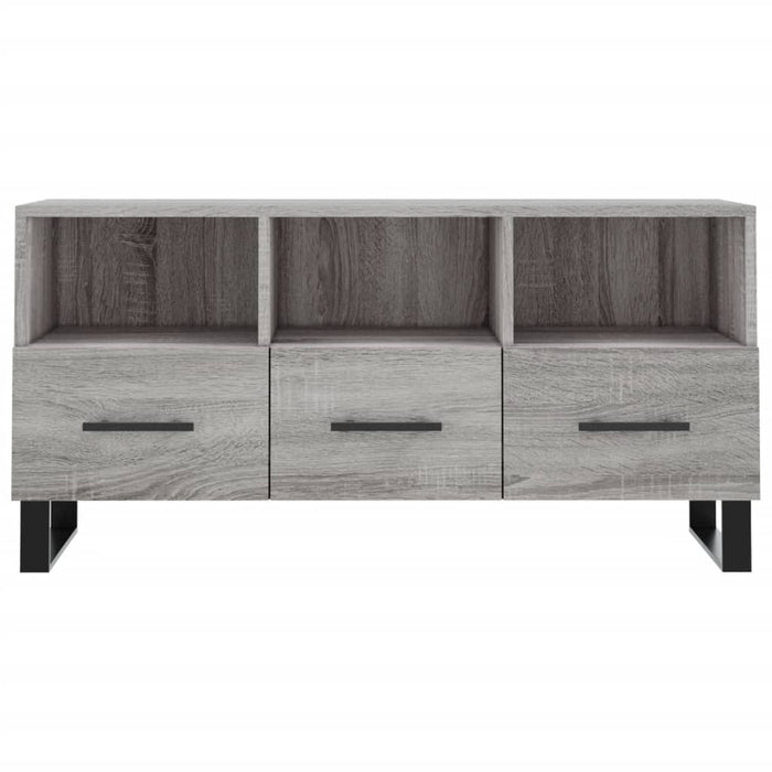 Mobile TV Grigio Sonoma 102x36x50 cm in Legno Multistrato 829066