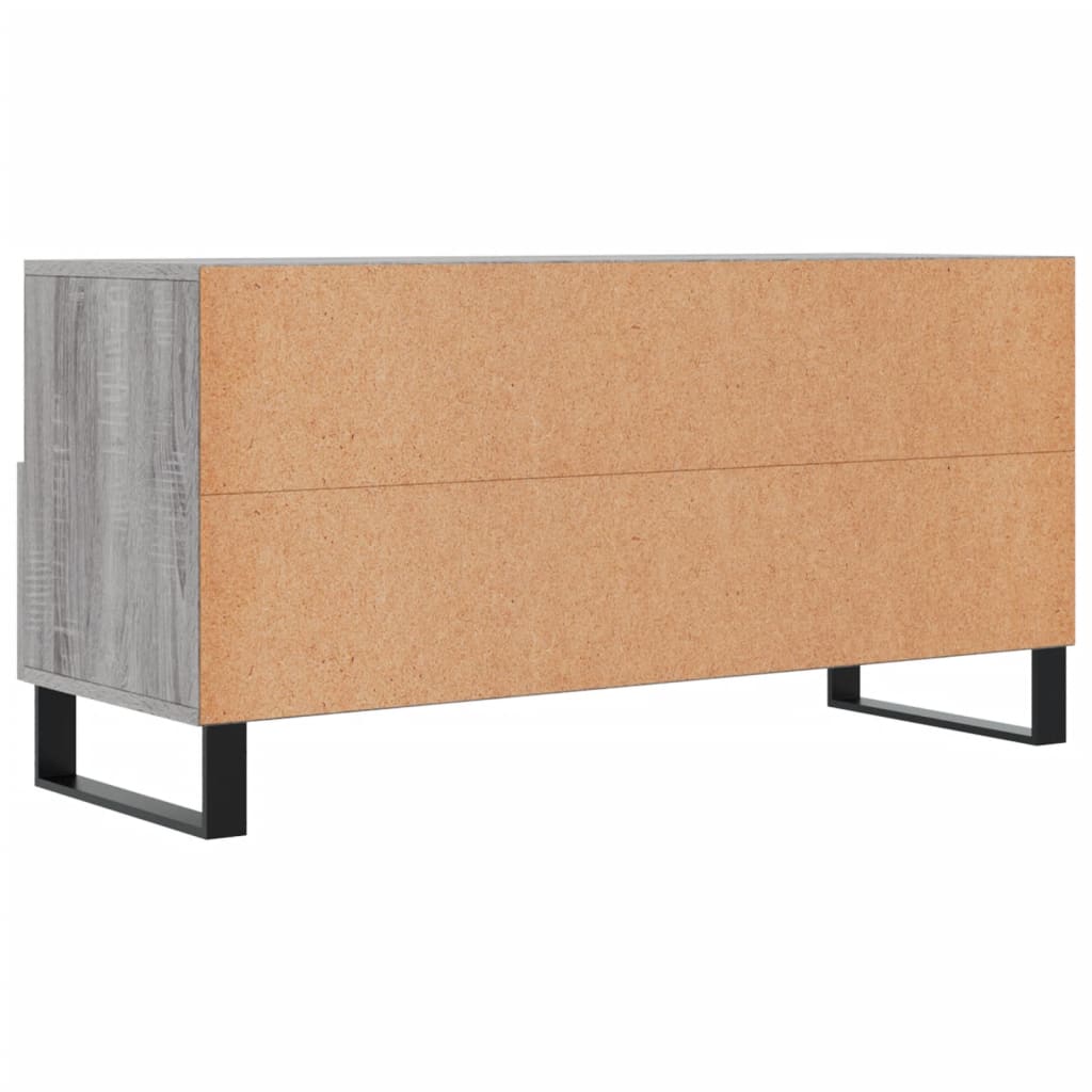 Mobile TV Grigio Sonoma 102x36x50 cm in Legno Multistrato 829066