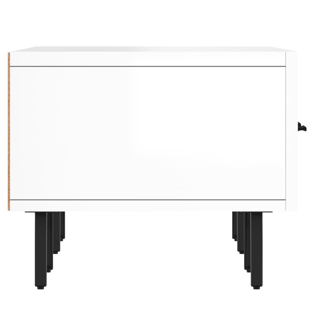 Mobile Porta TV Bianco Lucido 150x36x30 cm in Legno Multistrato 829166