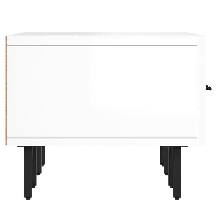 Mobile Porta TV Bianco Lucido 150x36x30 cm in Legno Multistrato 829166