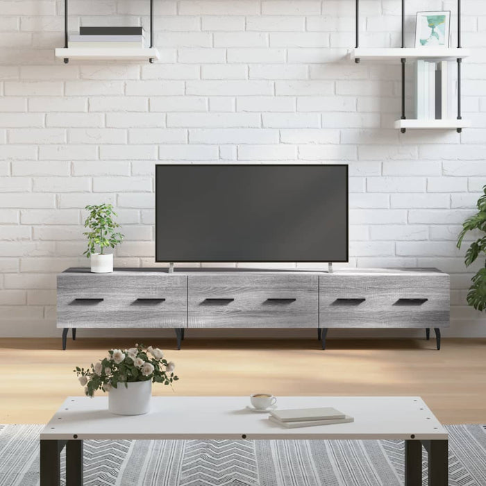 Mobile Porta TV Grigio Sonoma 150x36x30 cm in Legno Multistrato 829170