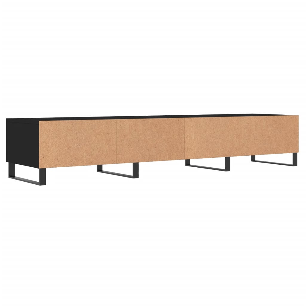 Mobile Porta TV Nero 150x36x30 cm in Legno Multistrato 829173