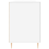 Scrivania Bianco Lucido 140x50x75 cm in Legno Multistrato 829534