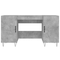 Scrivania Grigio Cemento 140x50x75 cm in Legno Multistrato 829544