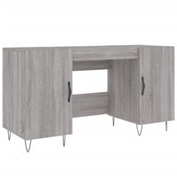 Scrivania Grigio Sonoma 140x50x75 cm in Legno Multistrato 829546