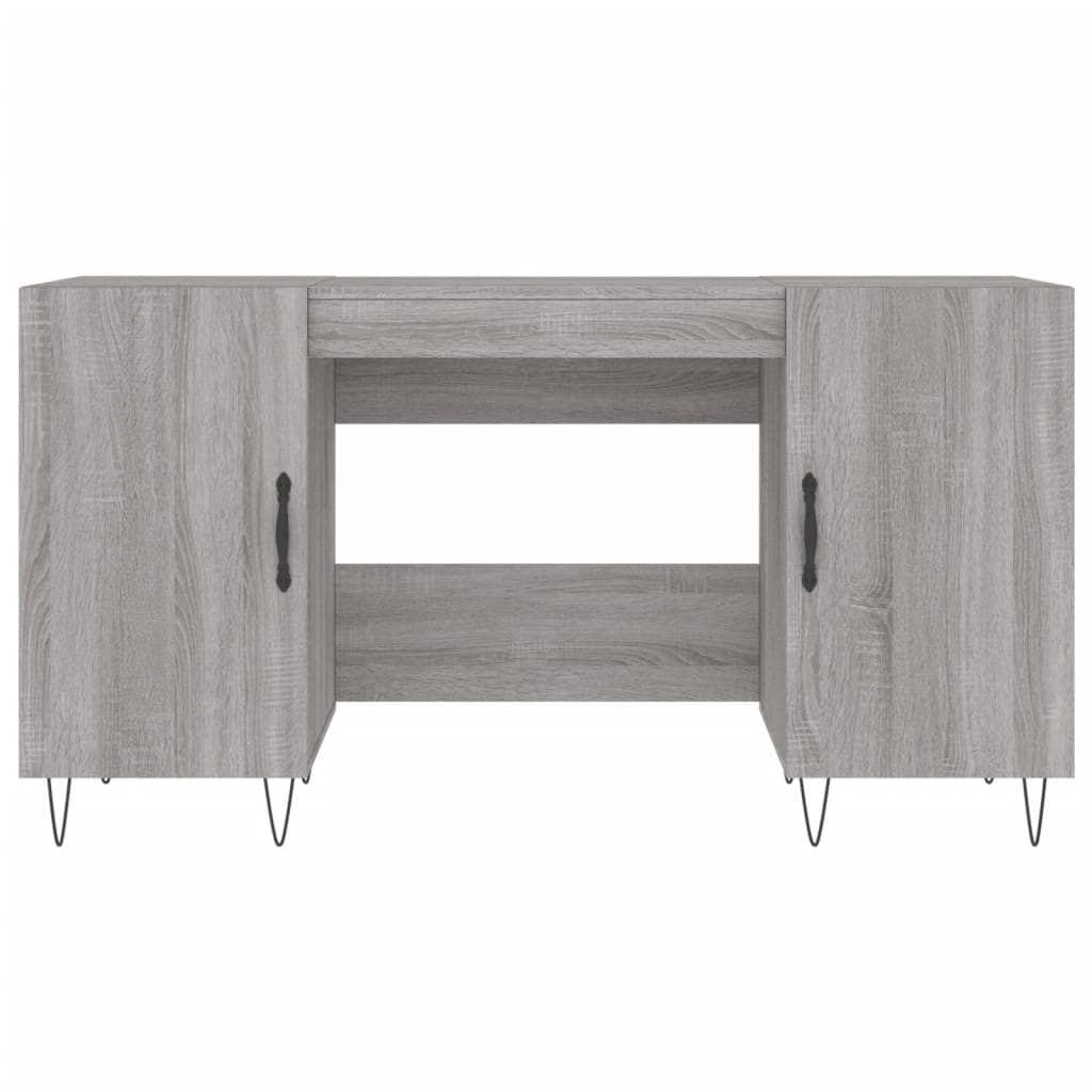 Scrivania Grigio Sonoma 140x50x75 cm in Legno Multistrato 829546