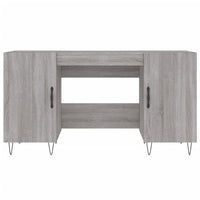 Scrivania Grigio Sonoma 140x50x75 cm in Legno Multistrato 829546