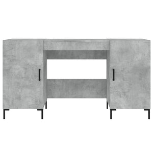 Scrivania Grigio Cemento 140x50x75 cm in Legno Multistrato 829552