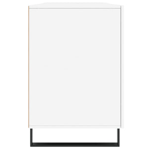 Scrivania Bianco Lucido 140x50x75 cm in Legno Multistrato 829574