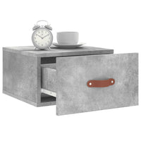 Comodino a Muro Grigio Cemento 35x35x20 cm 829780