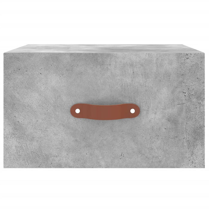 Comodino a Muro Grigio Cemento 35x35x20 cm 829780