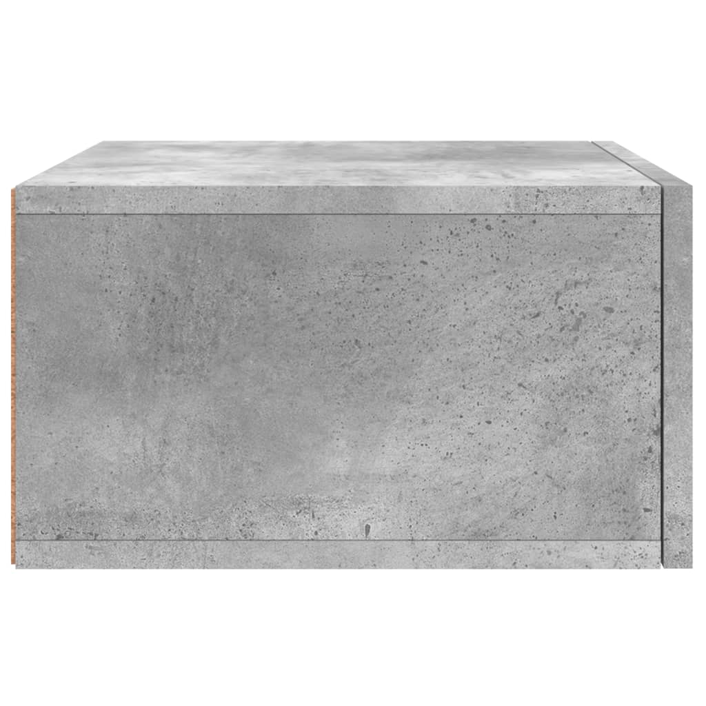 Comodino a Muro Grigio Cemento 35x35x20 cm 829780