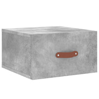 Comodini a Muro 2 pz Grigio Cemento 35x35x20 cm 829781