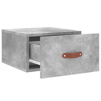 Comodini a Muro 2 pz Grigio Cemento 35x35x20 cm 829781