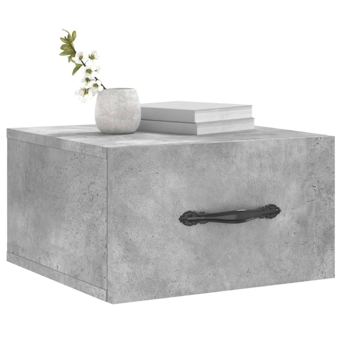 Comodini a Muro 2 pz Grigio Cemento 35x35x20 cmcod mxl 103920